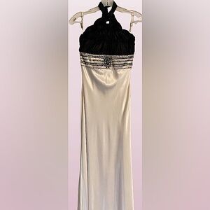 Black and White Halter Dress